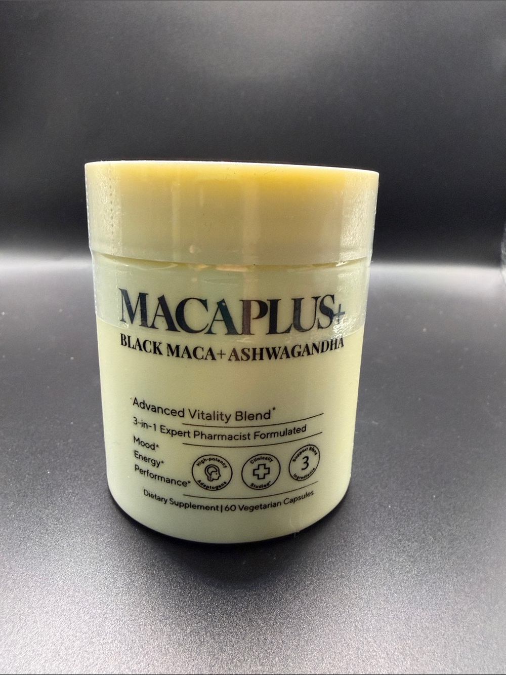 MACAPLUS Black Maca + Ashwagandha Vitality Supplement - Cream